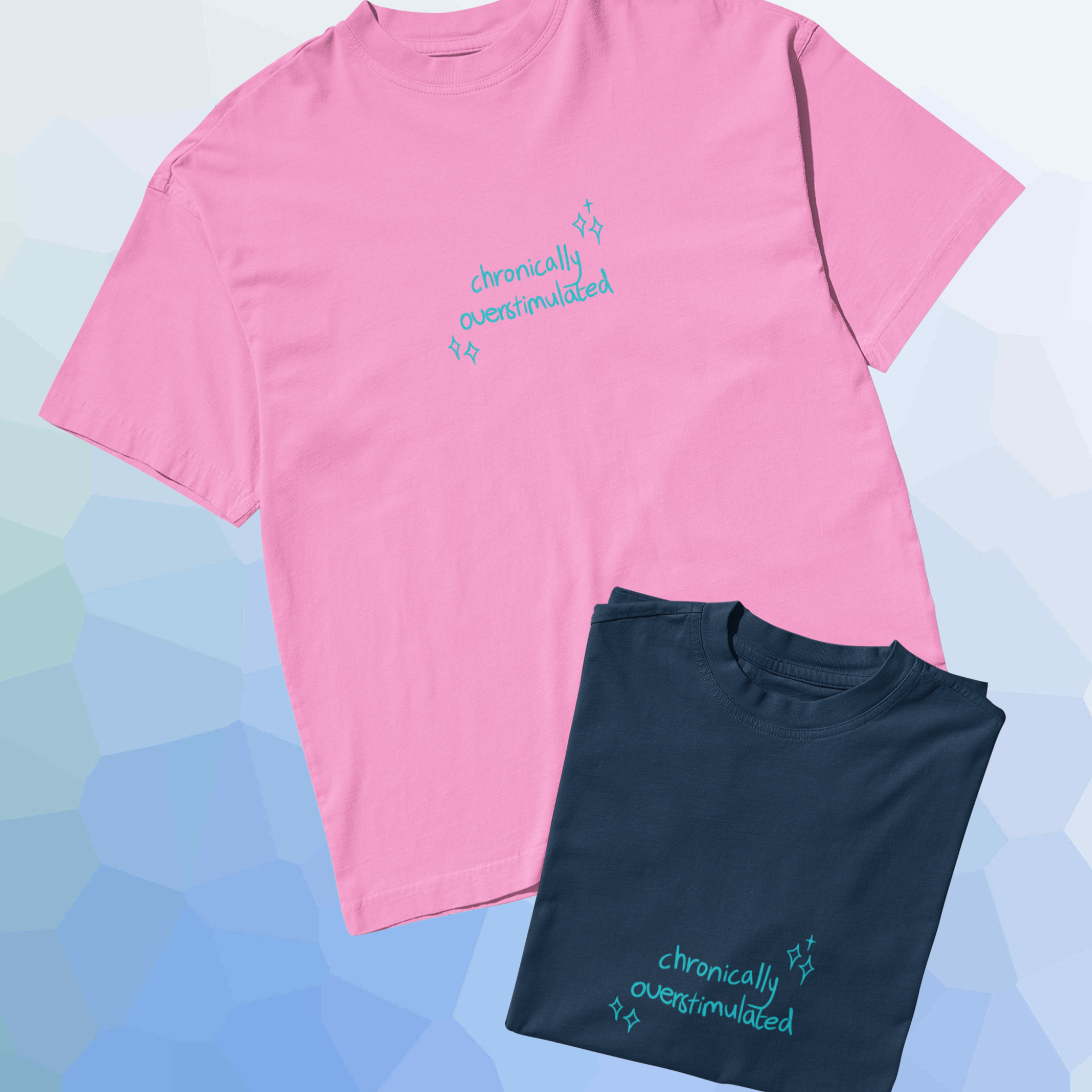 Chronically Overstimulated - Crewneck T-shirt - Image 3