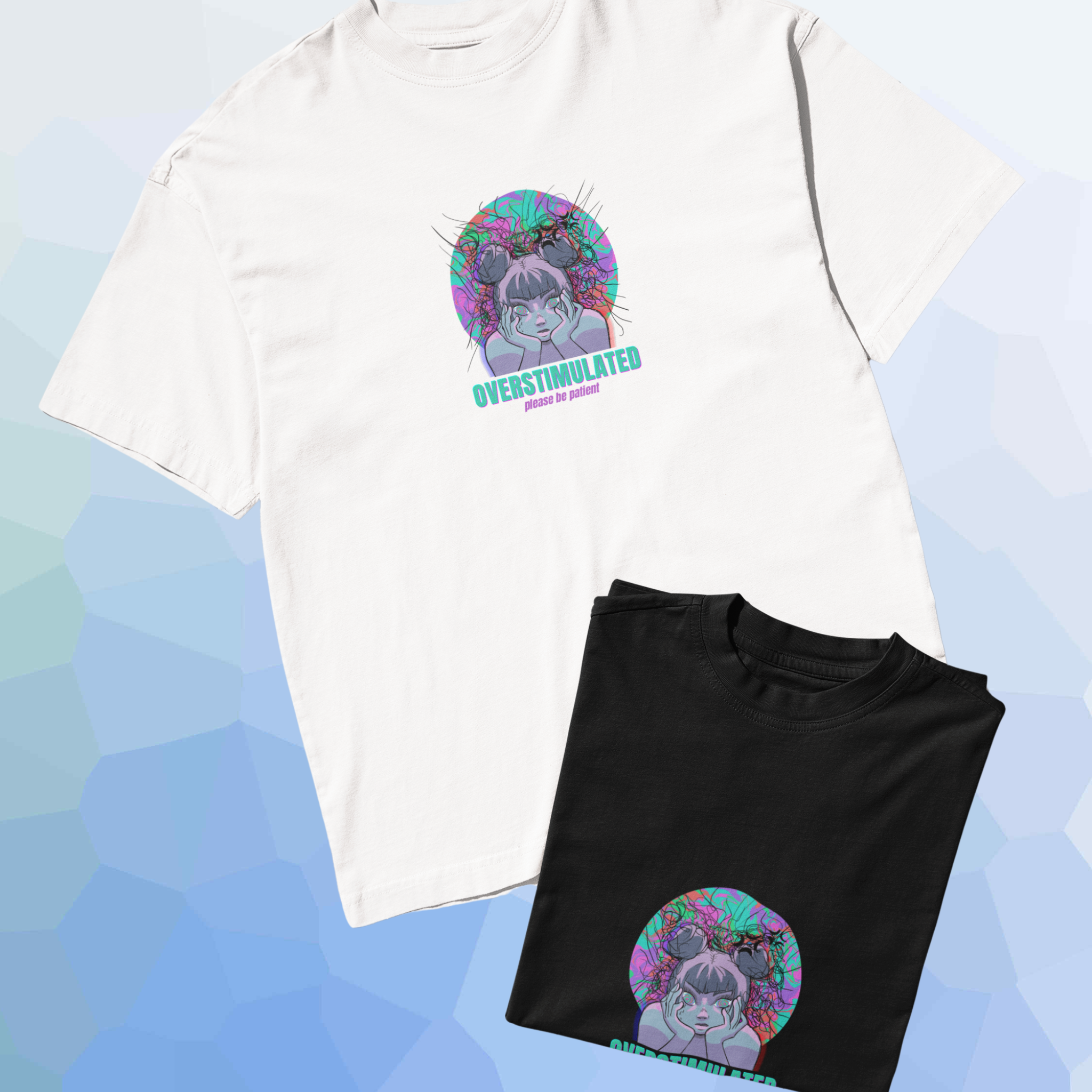 Overstimulated - Crewneck T-shirt - Image 3